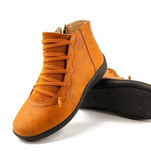 Stylish Orange Ankle Booties for Women
